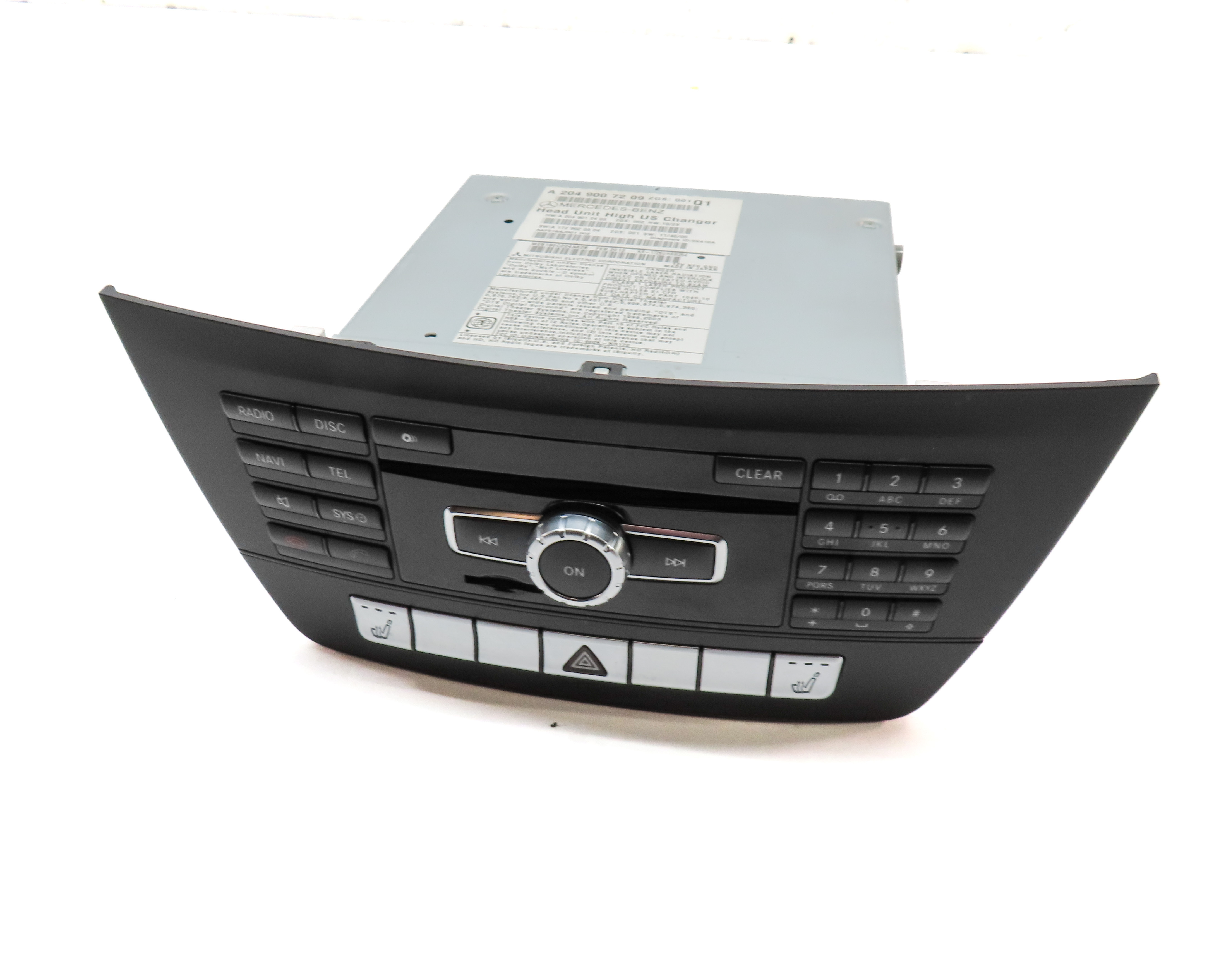 2012 MERCEDES C CLASS (W204) CD PLAYER NAVIGATION RADIO HEAD UNIT & BUTTON PANEL — exact item pictured